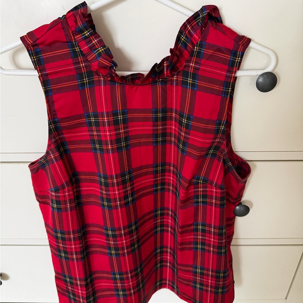J. Crew Red and Blue Plaid Top